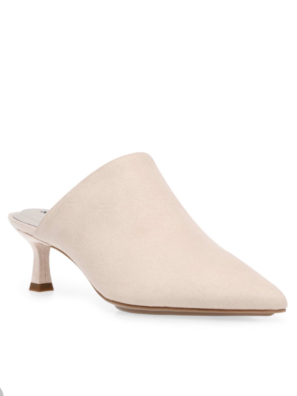 NWOT Anne Klein Impress Pointed Toe Mules in Oat | Size 8.5